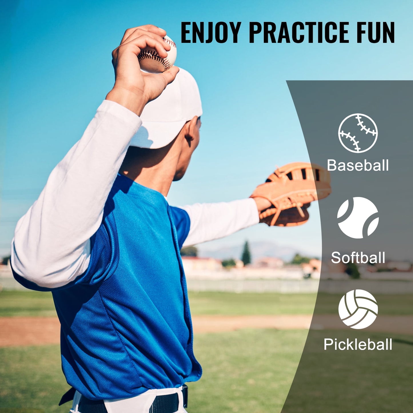 9 Hole Baseball Mesh, 28"X27" Training Gear for Softball Baseball, Ideal for Batting Throwing Drills, Robust Height Modifiable Training Aid with Strike Zone & 4 Ground Pegs